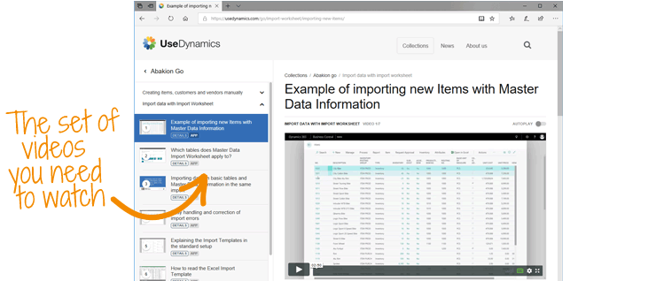 Master Data Import Worksheet
